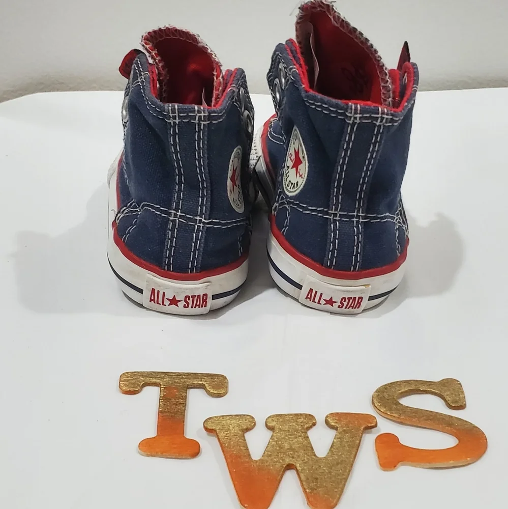 Converse All Star Kids High-Top Sneakers - Blue Red And Withe Sz‎ 5
